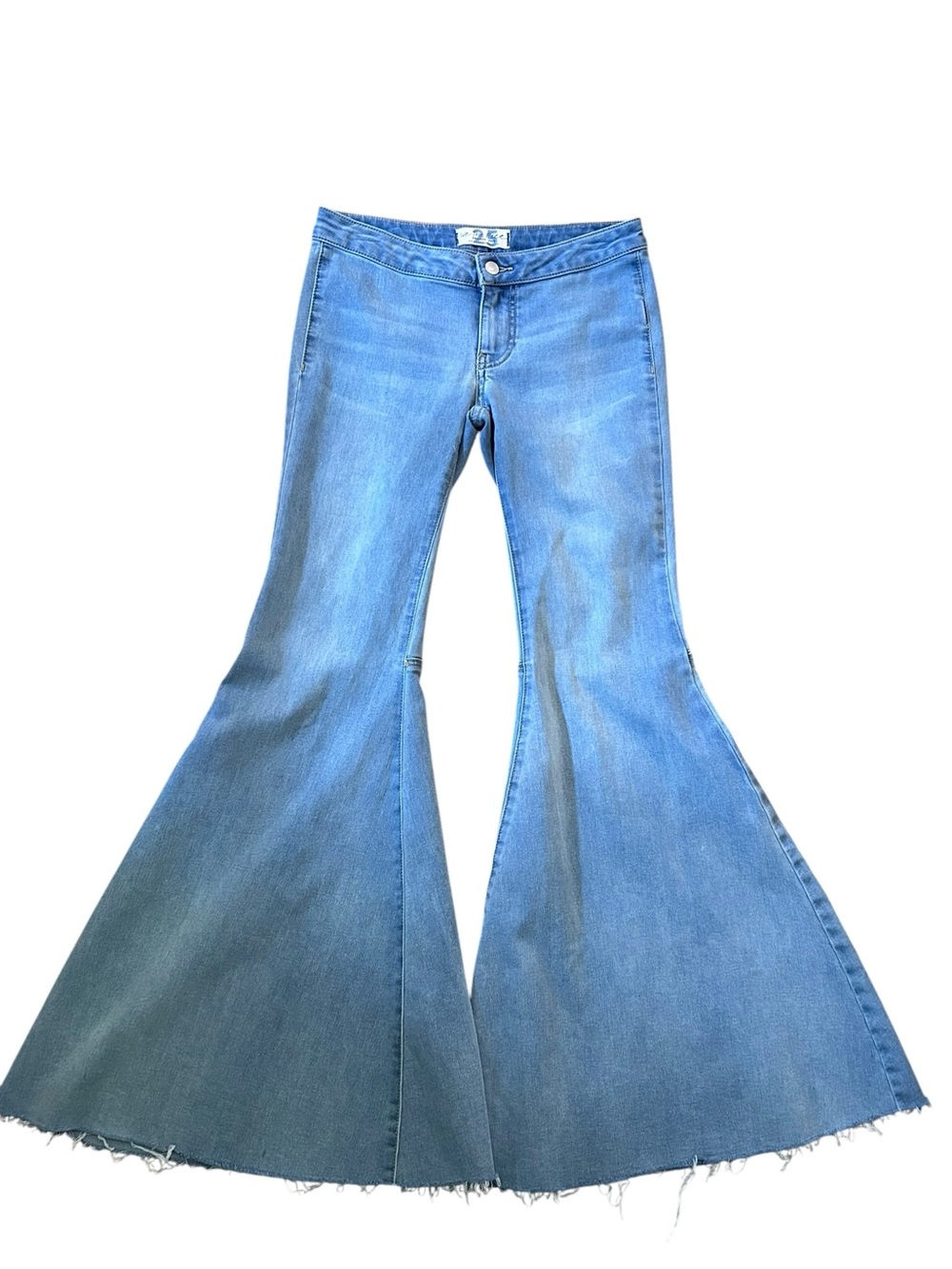 Free People We The Free Just Float On Ultra Wide Bell Bottom Flare Jeans Size 25 - Picture 2 of 4